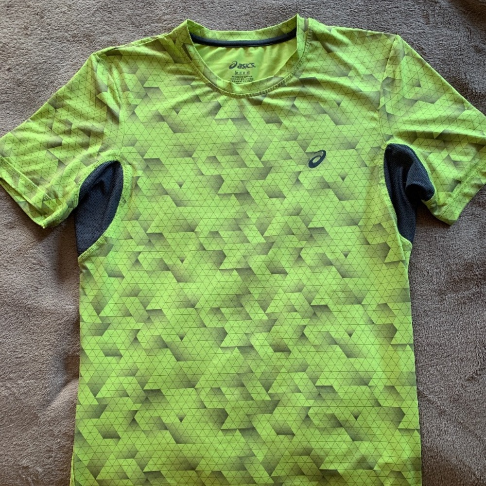 Asics green tee